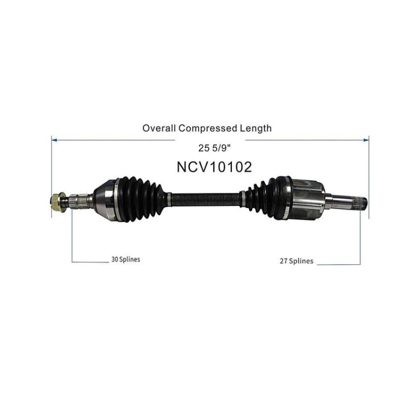 GSP NCV10102 10-11 Cadillac SRX (2.8) CV Axle Assembly  - Front