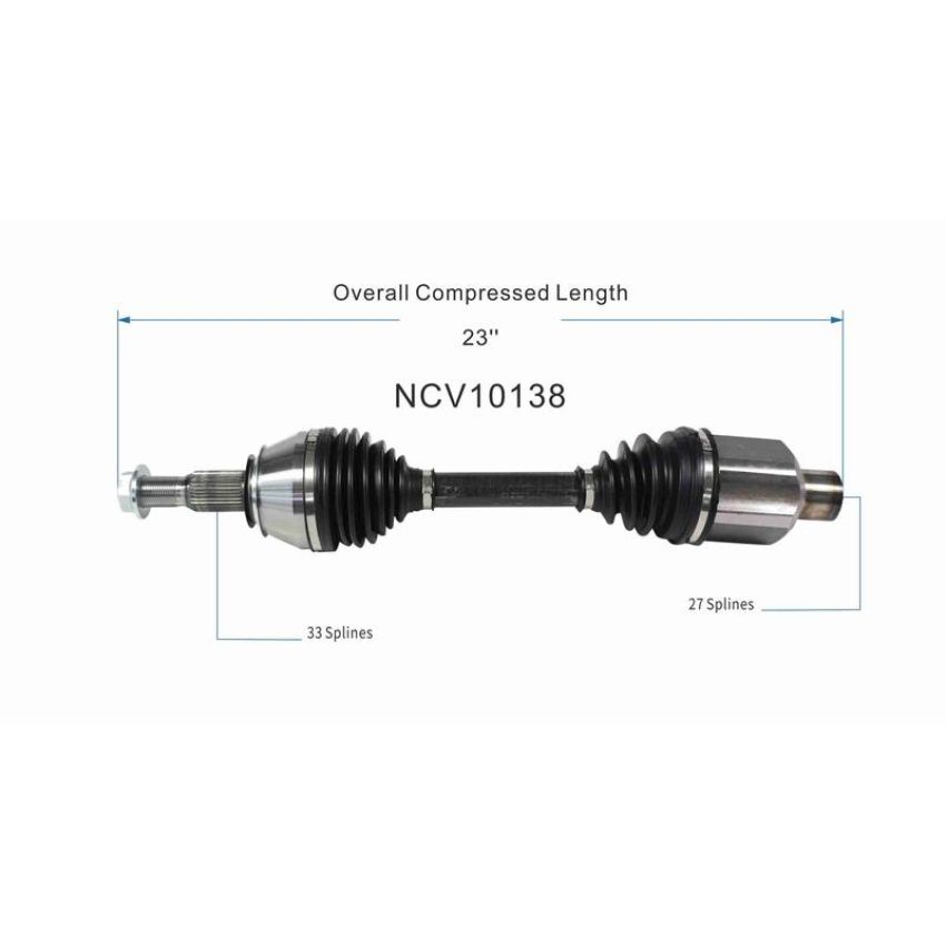 GSP NCV10138 Cadillac, GMC (2.0, 3.6 - 4WD) CV Axle Assembly