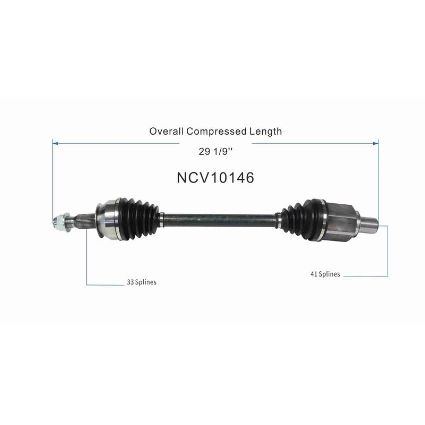 GSP NCV10146 14-19 Chevrolet Corvette CV Axle Assembly  - Rear