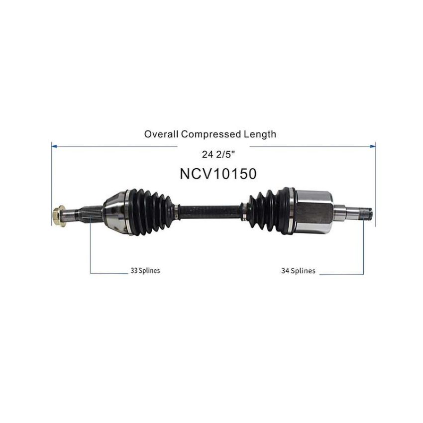 GSP NCV10150 Buick, Oldsmobile, Pontiac CV Axle Assembly  - Front Right