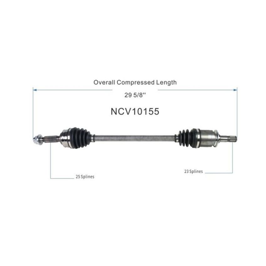 GSP NCV10155 Mitsubishi (1.5, 2.4) CV Axle Assembly  - Rear Left