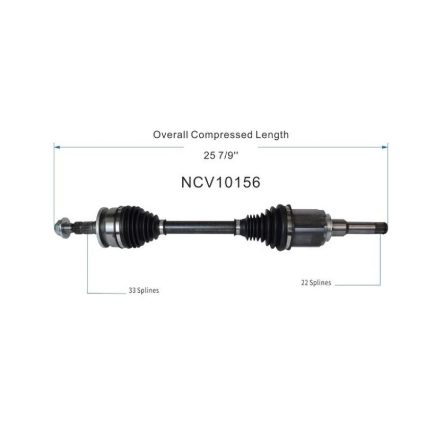 GSP NCV10156 16-19 Chevrolet Cruze (1.4) CV Axle Assembly  - Front Left
