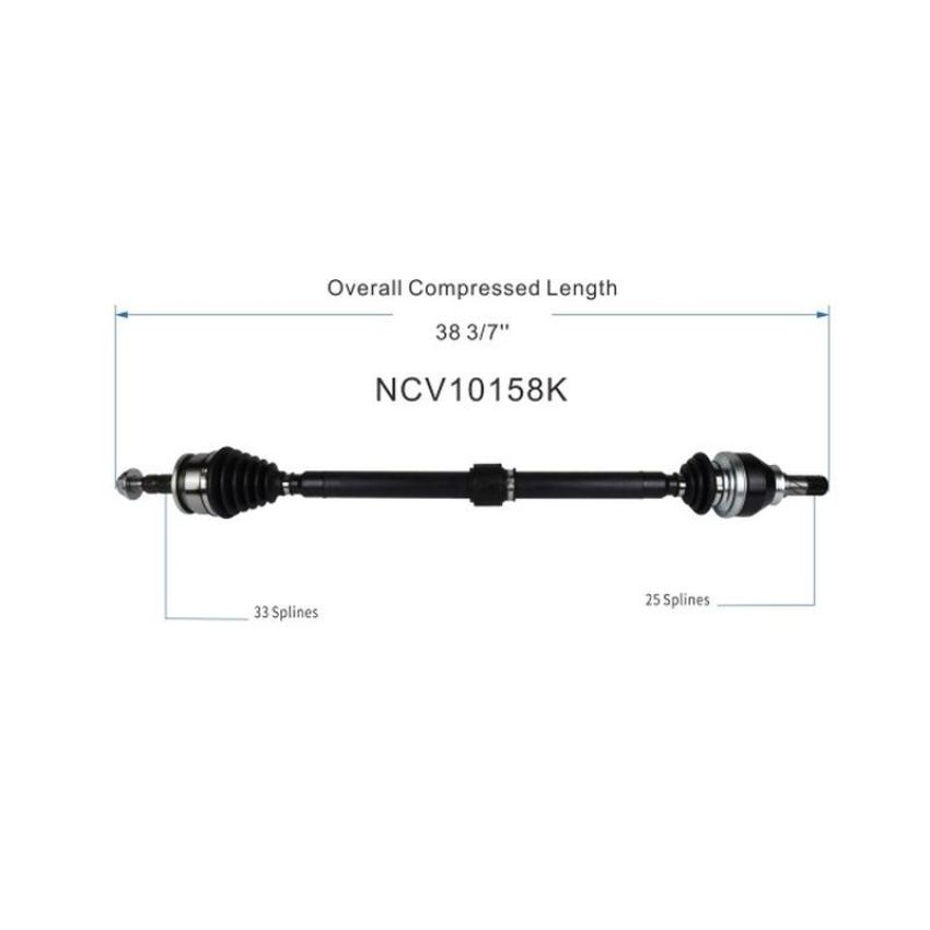 GSP NCV10158K 16-19 Chevrolet Cruze (1.4) CV Axle Assembly  - Front Right