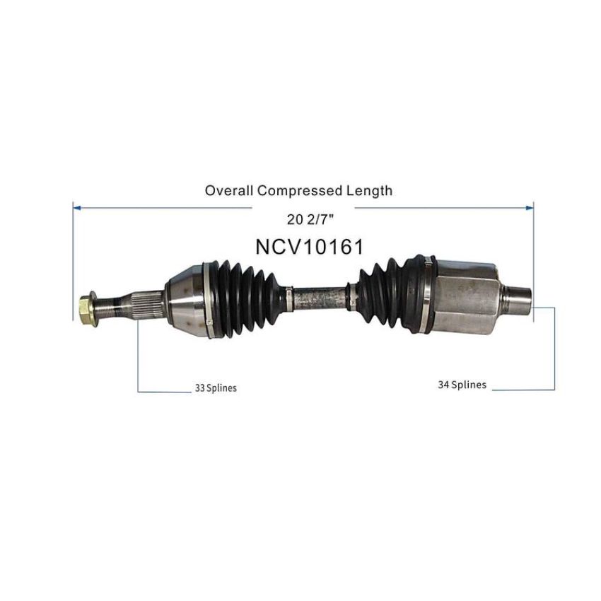 GSP NCV10161 Buick, Chevrolet, Pontiac (2.2, 3.1) CV Axle Assembly  - Front Left