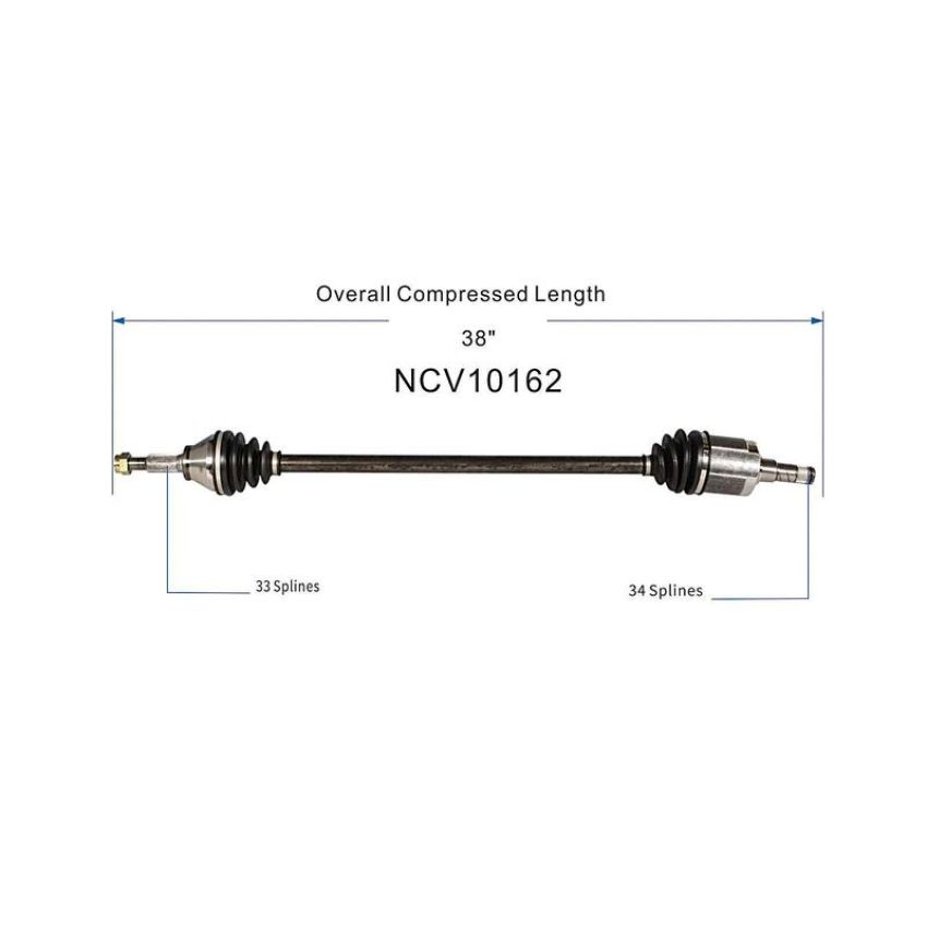 GSP NCV10162 03-04 Saturn Ion (2.2) CV Axle Assembly  - Front Right