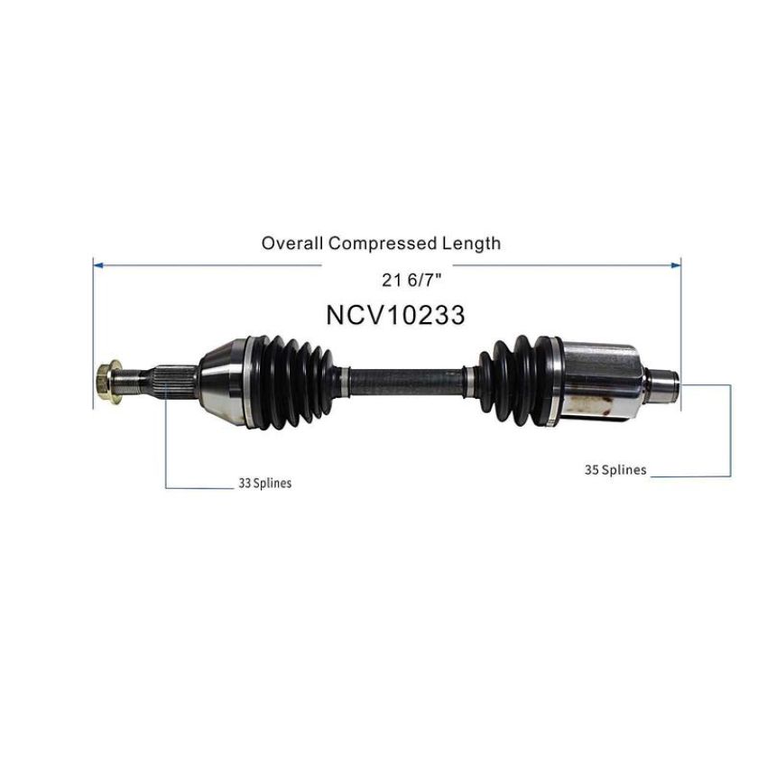 GSP NCV10233 Buick, Pontiac (3.1) CV Axle Assembly  - Front Left