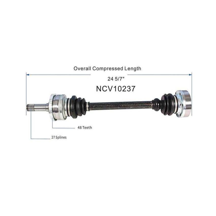 GSP NCV10237 97-01 Cadillac Catera CV Axle Assembly  - Rear