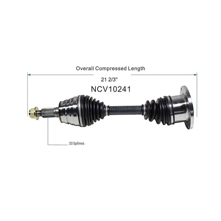 GSP NCV10241 Cadillac, Chevrolet, GMC, Hummer... CV Axle Assembly  - Front