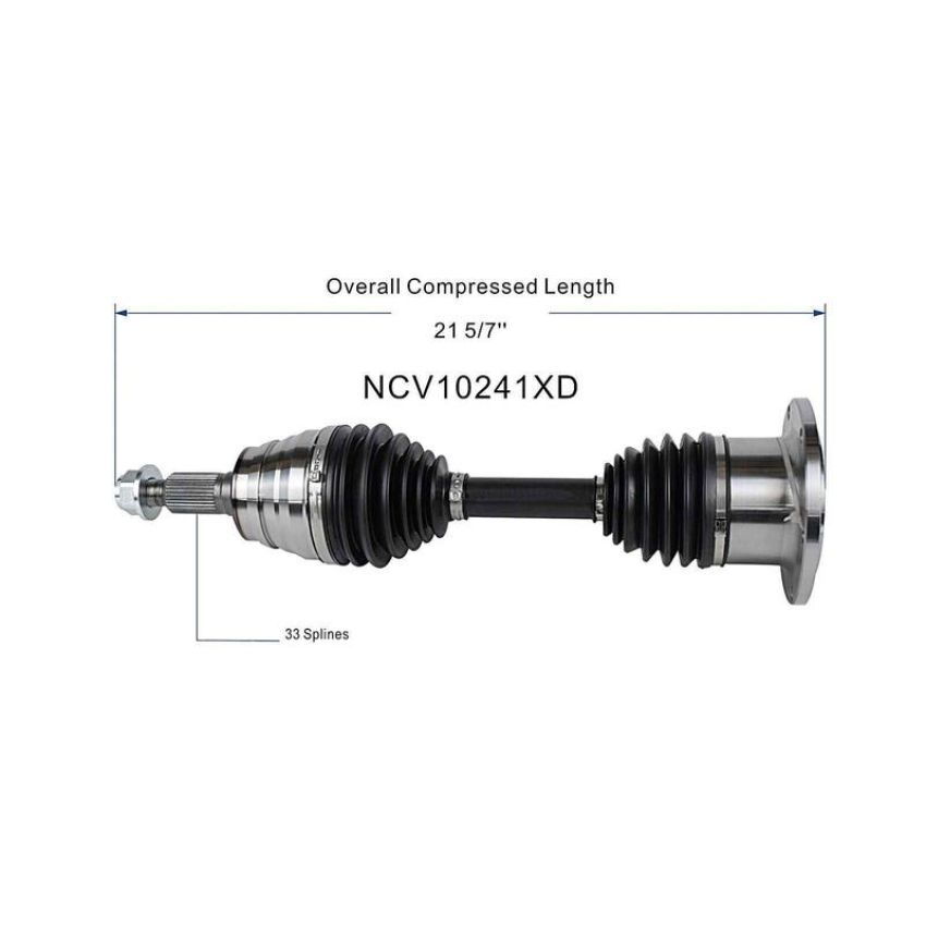 GSP NCV10241XD Cadillac, Chevrolet, GMC, Hummer... CV Axle Assembly  - Front
