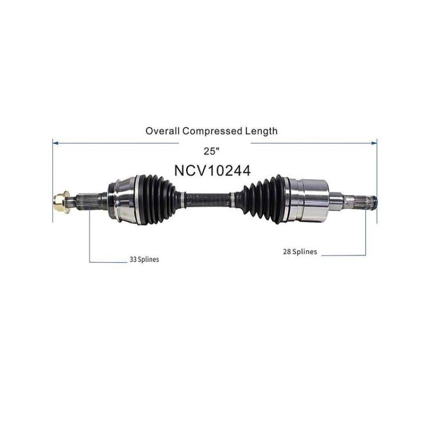 GSP NCV10244 Hummer CV Axle Assembly  - Front