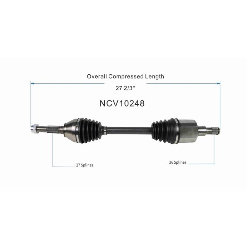 GSP NCV10248 Buick, Chevrolet, GMC, Isuzu... CV Axle Assembly  - Front