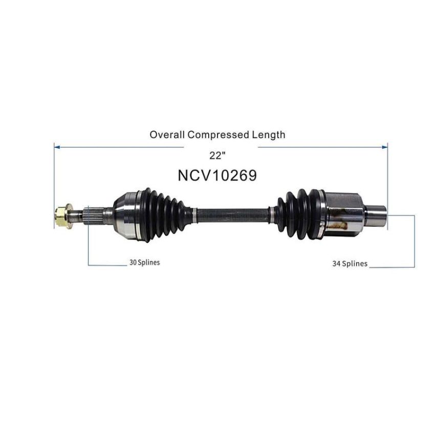 GSP NCV10269 Chevrolet, Pontiac (AWD/FWD) CV Axle Assembly  - Front Right