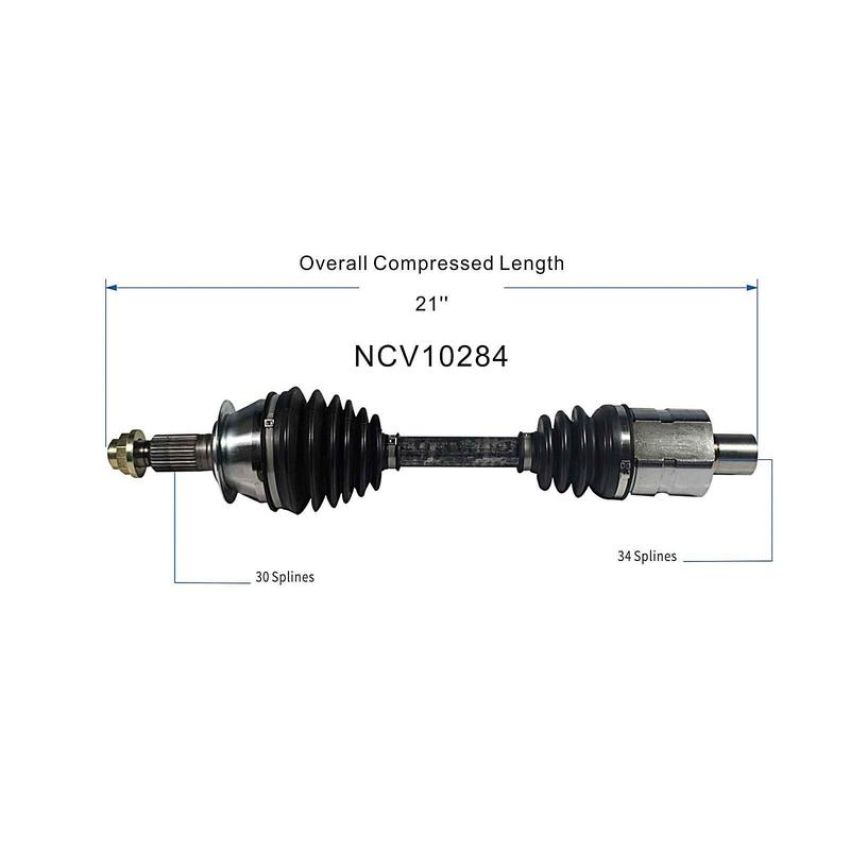GSP NCV10284 13-19 Cadillac ATS (2.0, 3.6) CV Axle Assembly  - Front Left
