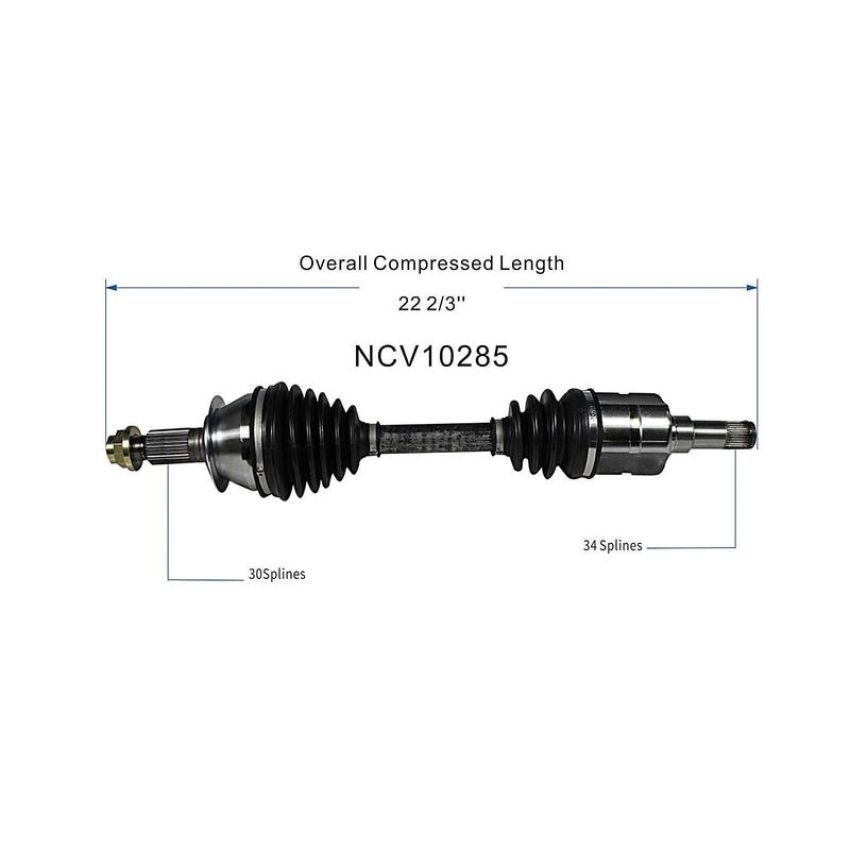 GSP NCV10285 13-19 Cadillac ATS (2.0, 3.6) CV Axle Assembly  - Front Right