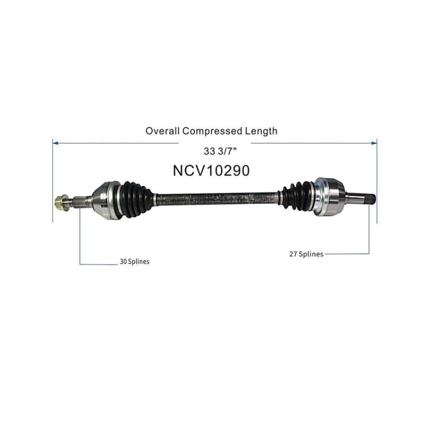 GSP NCV10290 05-07 Cadillac CTS (2.8, 3.6) CV Axle Assembly  - Rear Right