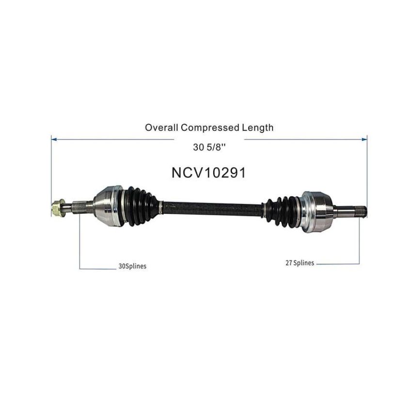 GSP NCV10291 05-07 Cadillac CTS (2.8, 3.6) CV Axle Assembly  - Rear Left