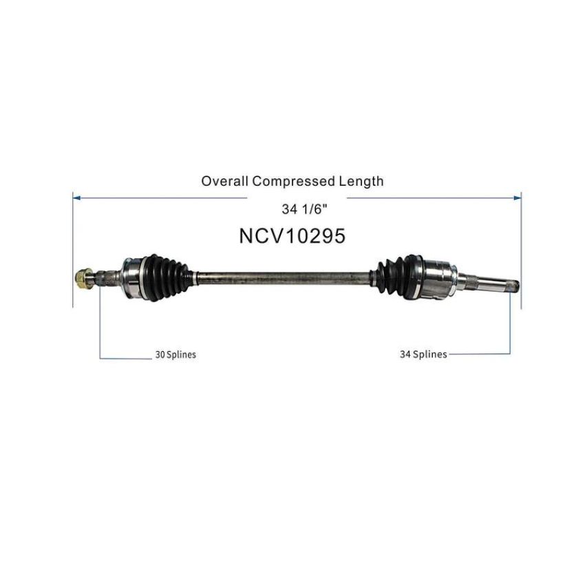 GSP NCV10295 12-16 Cadillac SRX CV Axle Assembly  - Rear Left