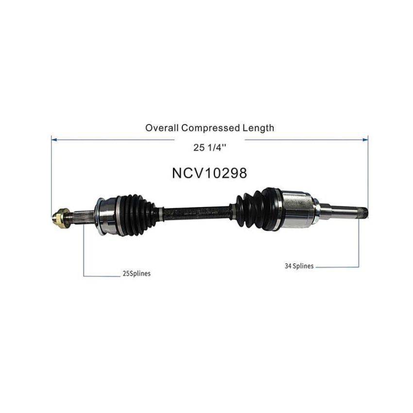 GSP NCV10298 12-20 Chevrolet Sonic (1.4) CV Axle Assembly  - Front Left
