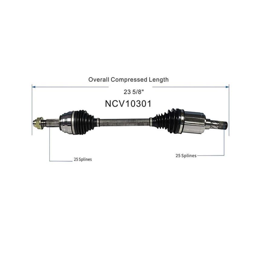 GSP NCV10301 12-19 Chevrolet Sonic (1.4) CV Axle Assembly  - Front Left
