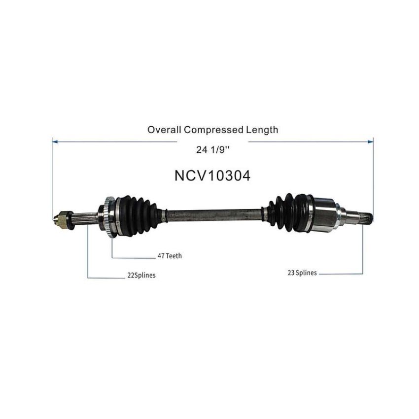 GSP NCV10304 2013 Chevrolet Spark CV Axle Assembly  - Front Left
