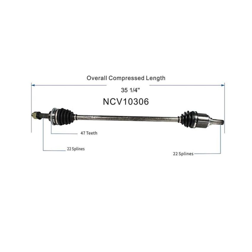 GSP NCV10306 14-15 Chevrolet Spark CV Axle Assembly  - Front Right