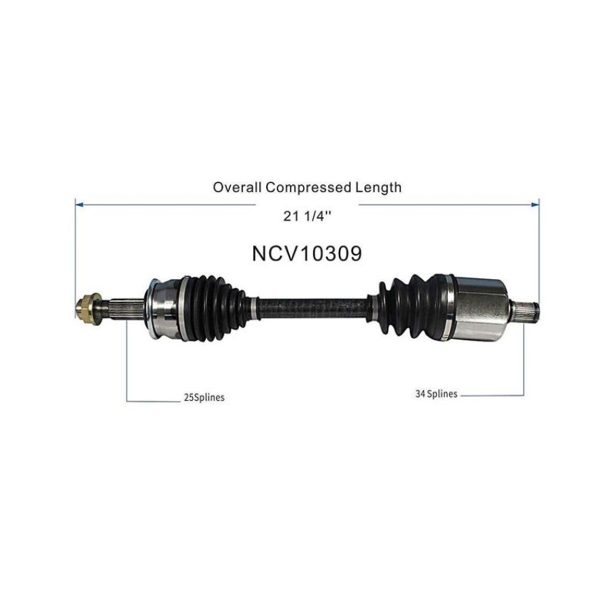 GSP NCV10309 14-16 Chevrolet Spark EV CV Axle Assembly  - Front