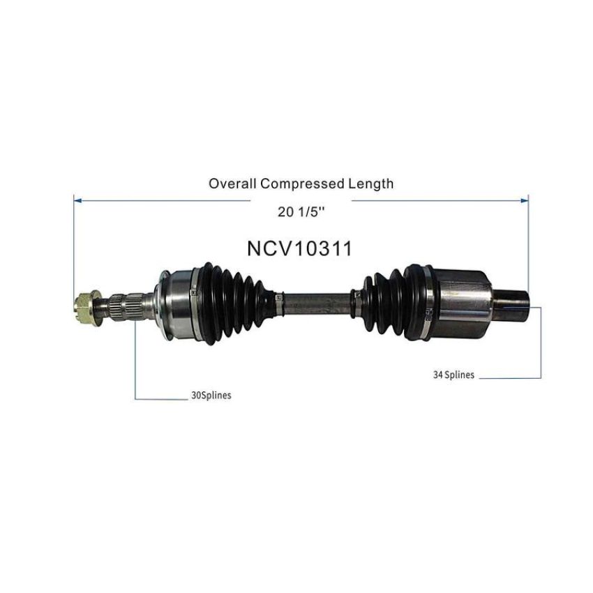 GSP NCV10311 11-15 Chevrolet Volt CV Axle Assembly  - Front Right