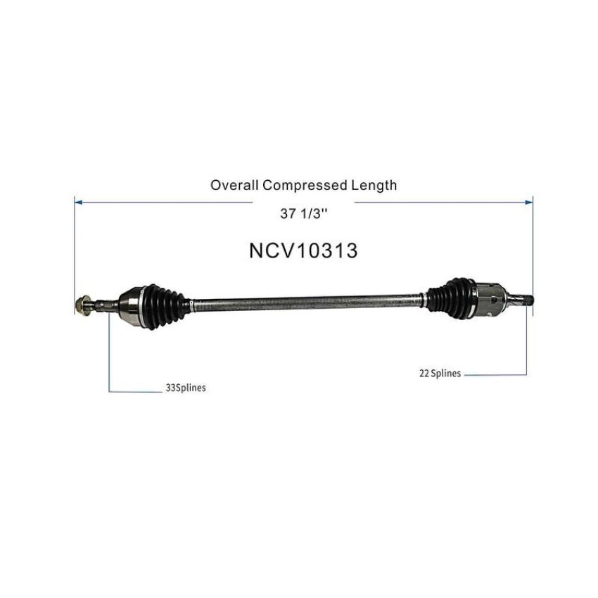 GSP NCV10313 08-09 Saturn Astra CV Axle Assembly  - Front Right