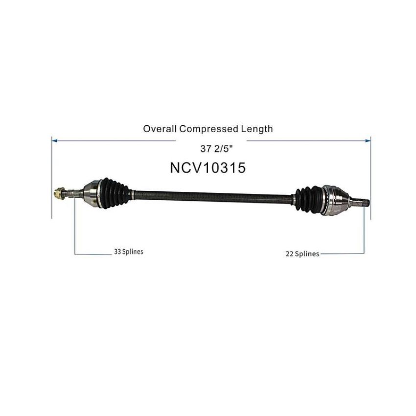 GSP NCV10315 08-09 Saturn Astra CV Axle Assembly  - Front Right