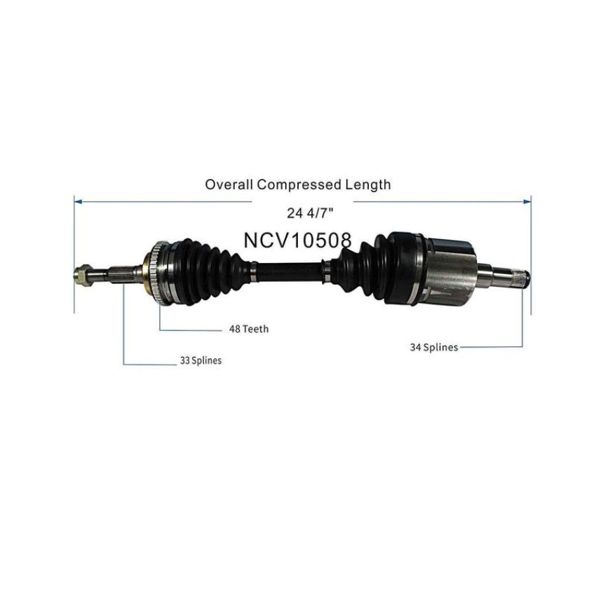 GSP NCV10508 Buick, Chevrolet, Oldsmobile, Pontiac... CV Axle Assembly  - Front Right