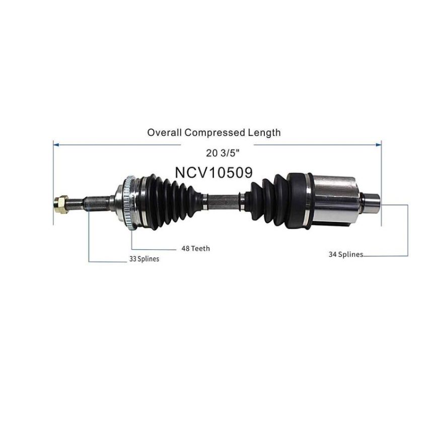 GSP NCV10509 Buick, Cadillac, Chevrolet, Oldsmobile... (FWD) CV Axle Assembly