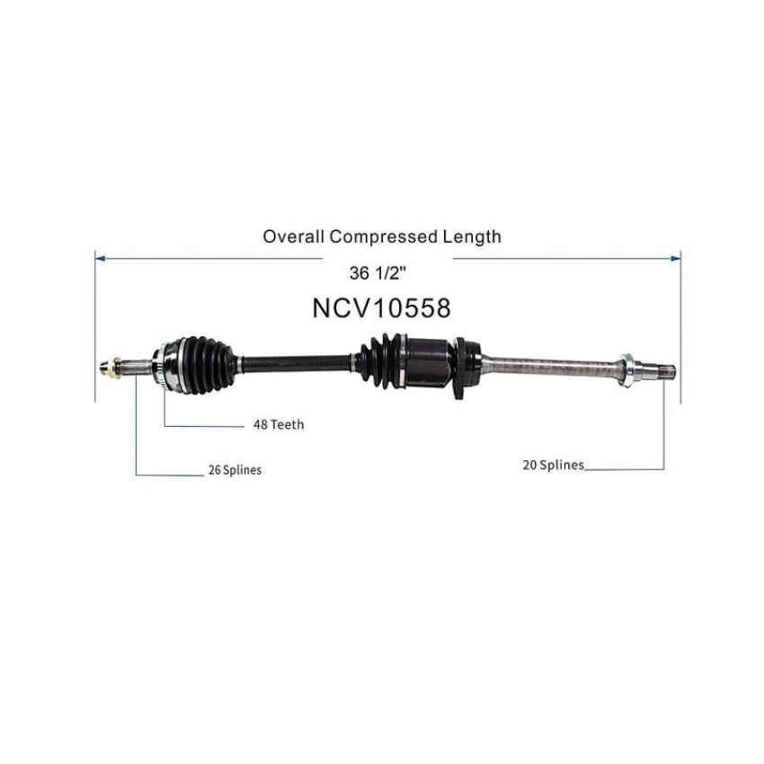 GSP NCV10558 03-06 Toyota Matrix XRS CV Axle Assembly  - Front Right