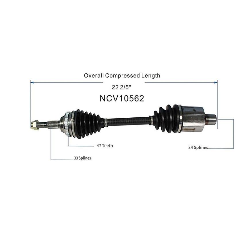 GSP NCV10562 Saturn CV Axle Assembly  - Front Right