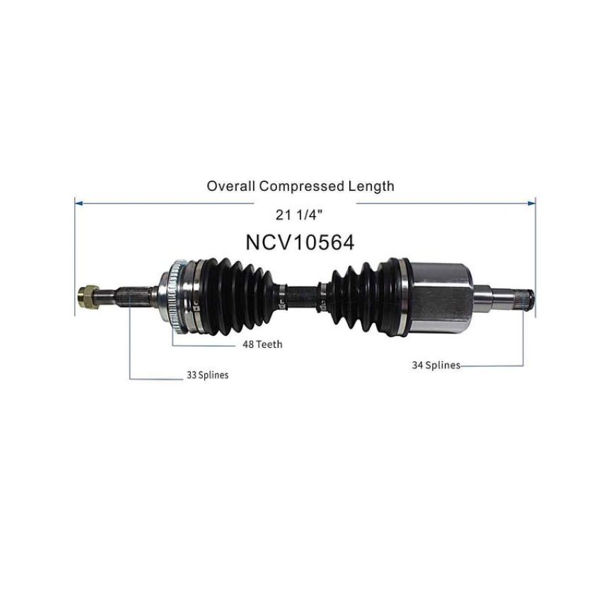 GSP NCV10564 Buick, Chevrolet, Oldsmobile, Pontiac... CV Axle Assembly  - Front Right