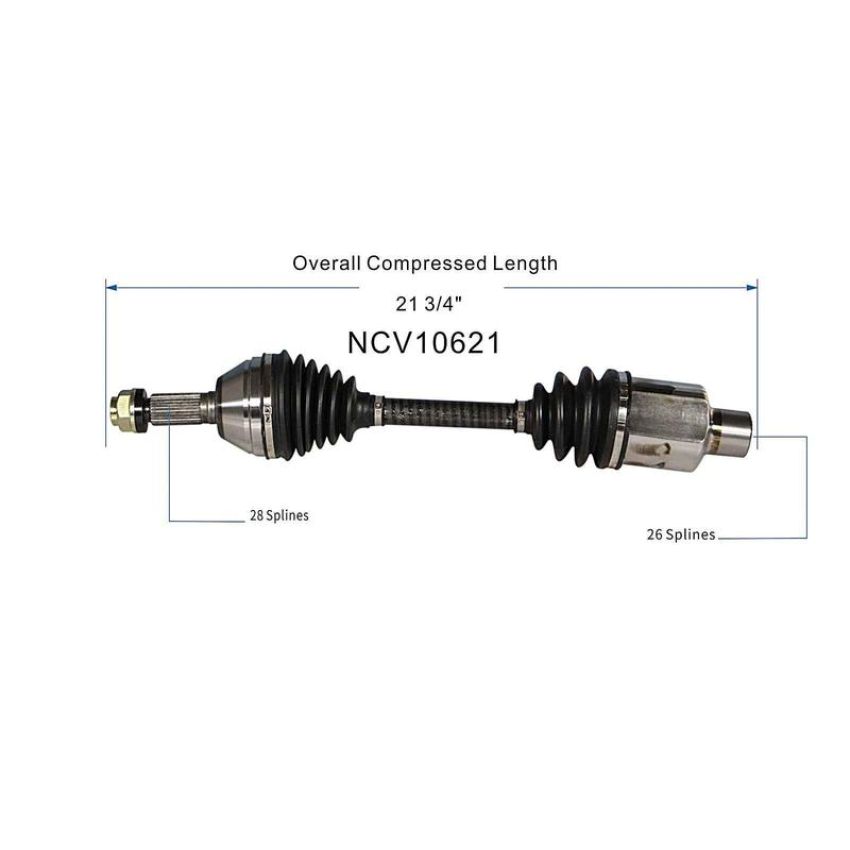 GSP NCV10621 04-06 Suzuki Verona CV Axle Assembly  - Front Right