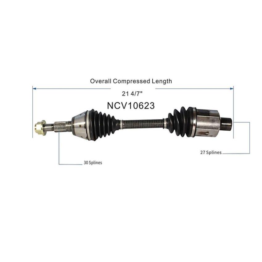 GSP NCV10623 Chevrolet, Pontiac, Saturn (3.6) CV Axle Assembly  - Front Right