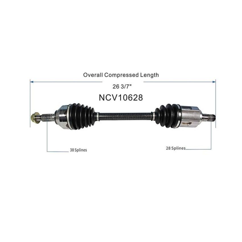GSP NCV10628 Ford, Mercury CV Axle Assembly  - Front Left
