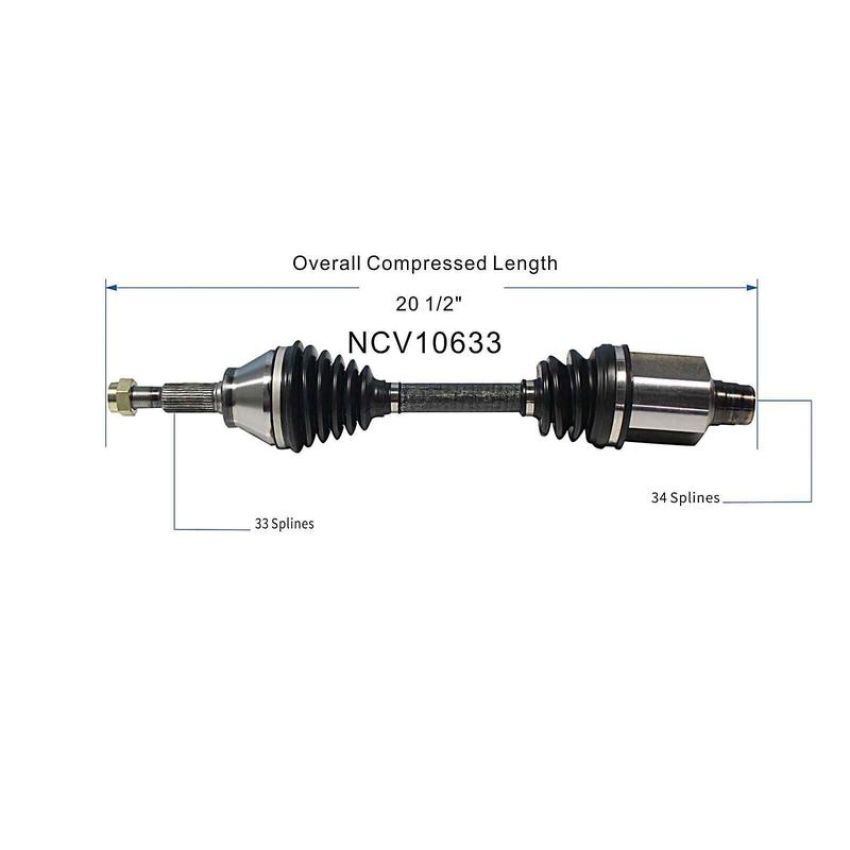 GSP NCV10633 05-07 Saturn Ion CV Axle Assembly  - Front