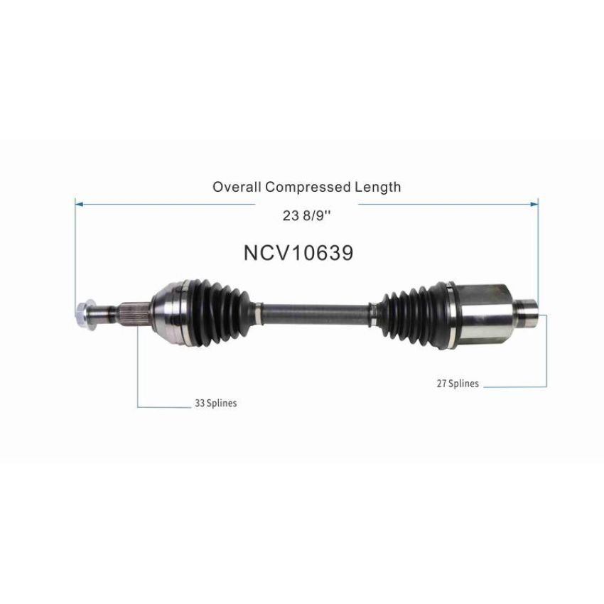 GSP NCV10639 Buick, Chevrolet, GMC, Saturn... CV Axle Assembly  - Front Right