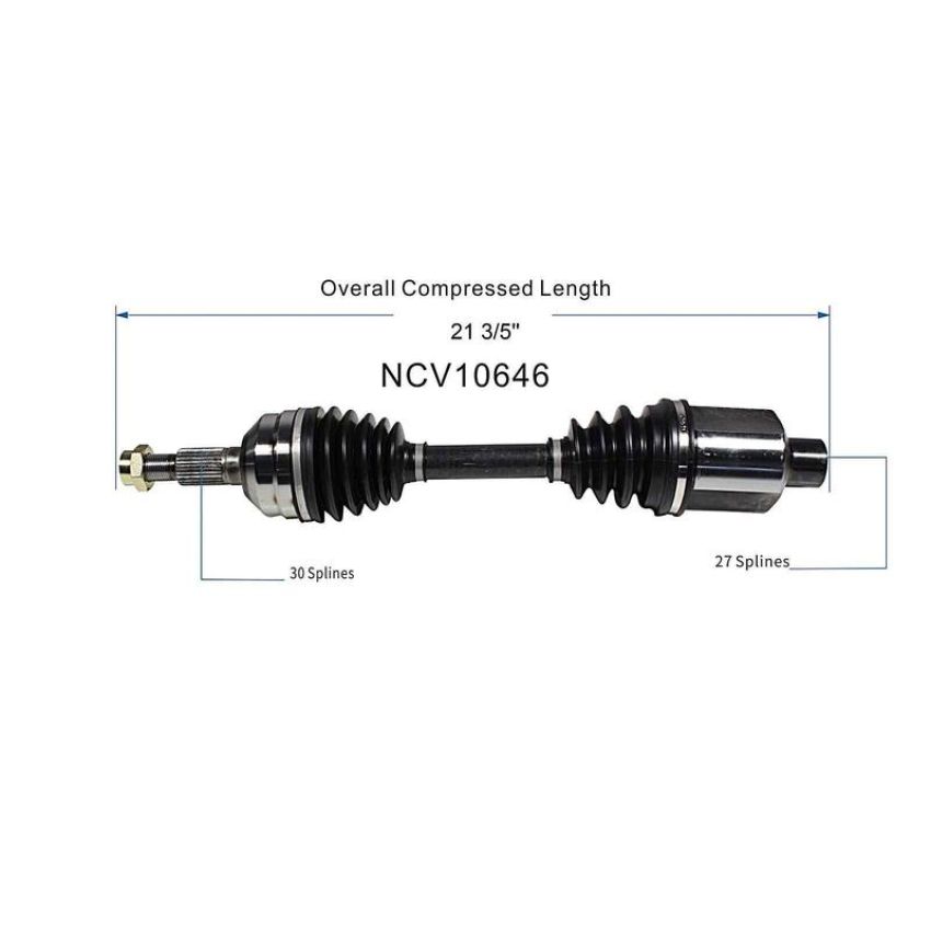 GSP NCV10646 Chevrolet, Pontiac, Saturn, Suzuki... (3.5, 3.6) CV Axle Assembly  - Front Right