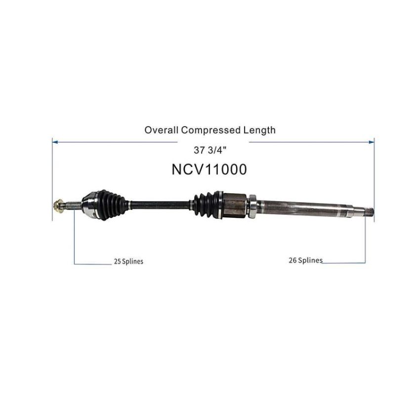 GSP NCV11000 10-13 Ford Transit Connect CV Axle Assembly  - Front Right