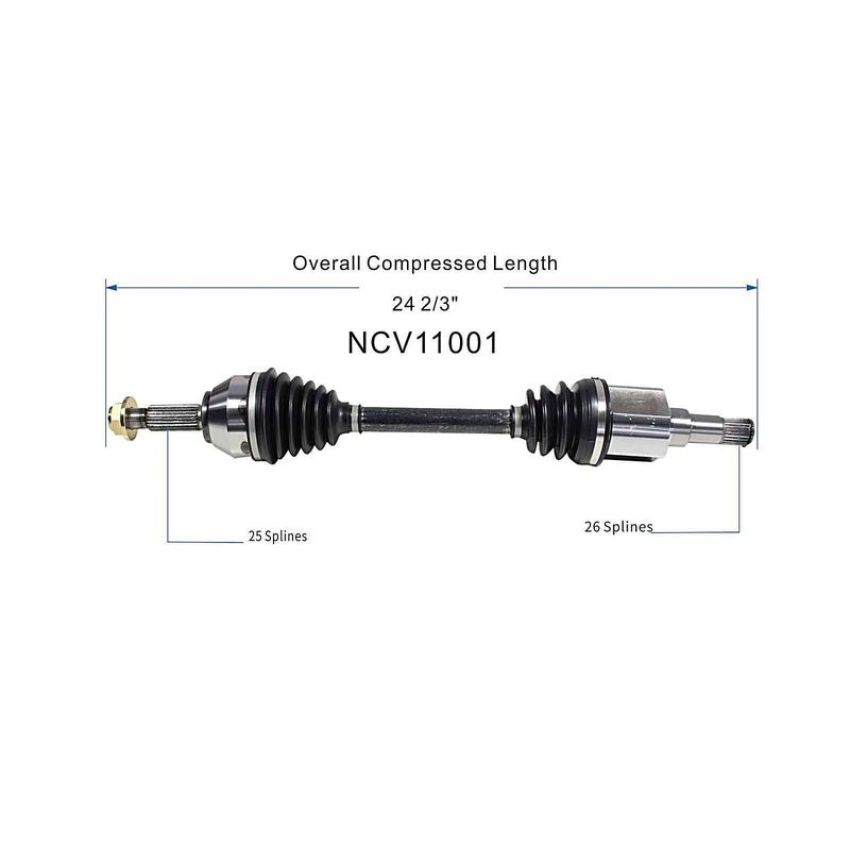 GSP NCV11001 10-13 Ford Transit Connect (2.0) CV Axle Assembly  - Front Left