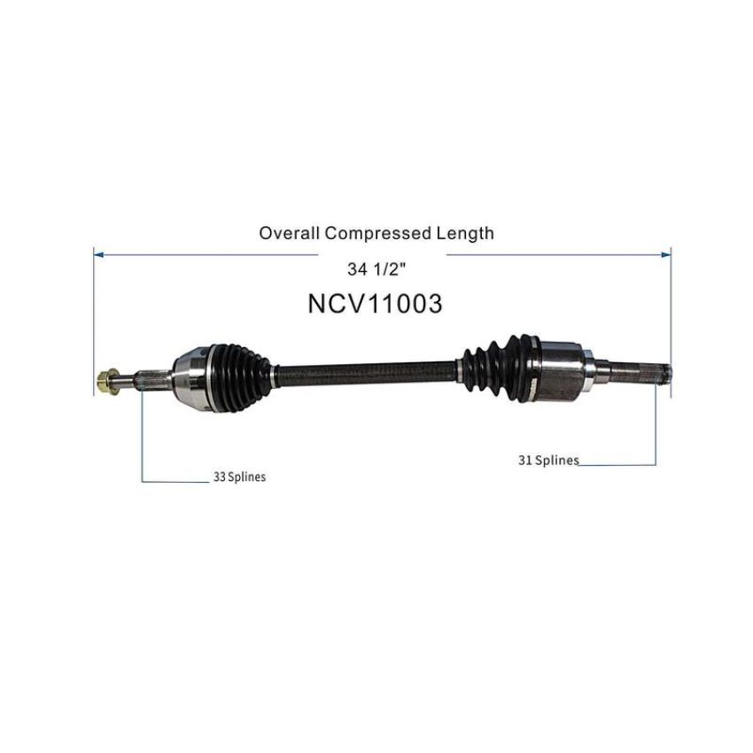 GSP NCV11003 03-04 Ford Expedition CV Axle Assembly  - Rear Right