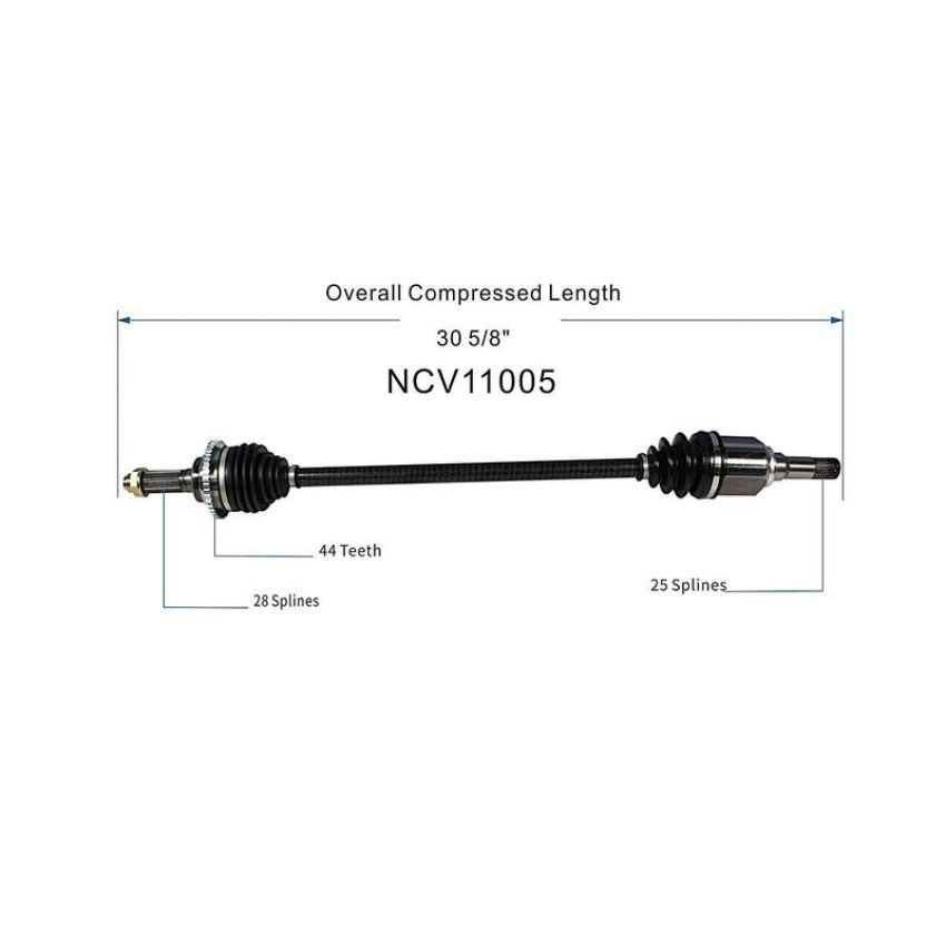 GSP NCV11005 Ford, Lincoln, Mercury (3.0, 3.5) CV Axle Assembly  - Rear Left