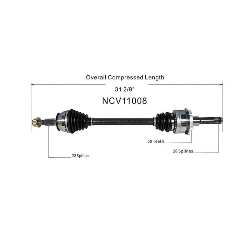GSP NCV11008 1999 Ford Mustang SVT Cobra CV Axle Assembly  - Rear