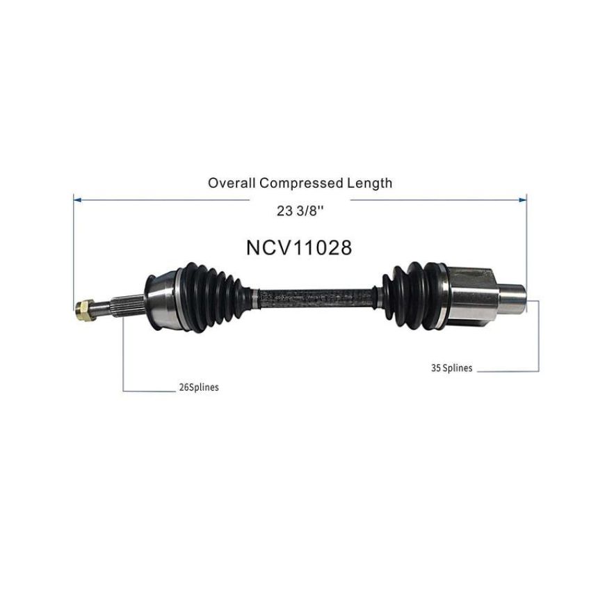 GSP NCV11028 86-91 Ford Taurus GL CV Axle Assembly  - Front Right