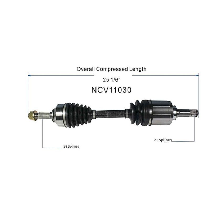 GSP NCV11030 Ford, Lincoln (3.5) CV Axle Assembly  - Front Left