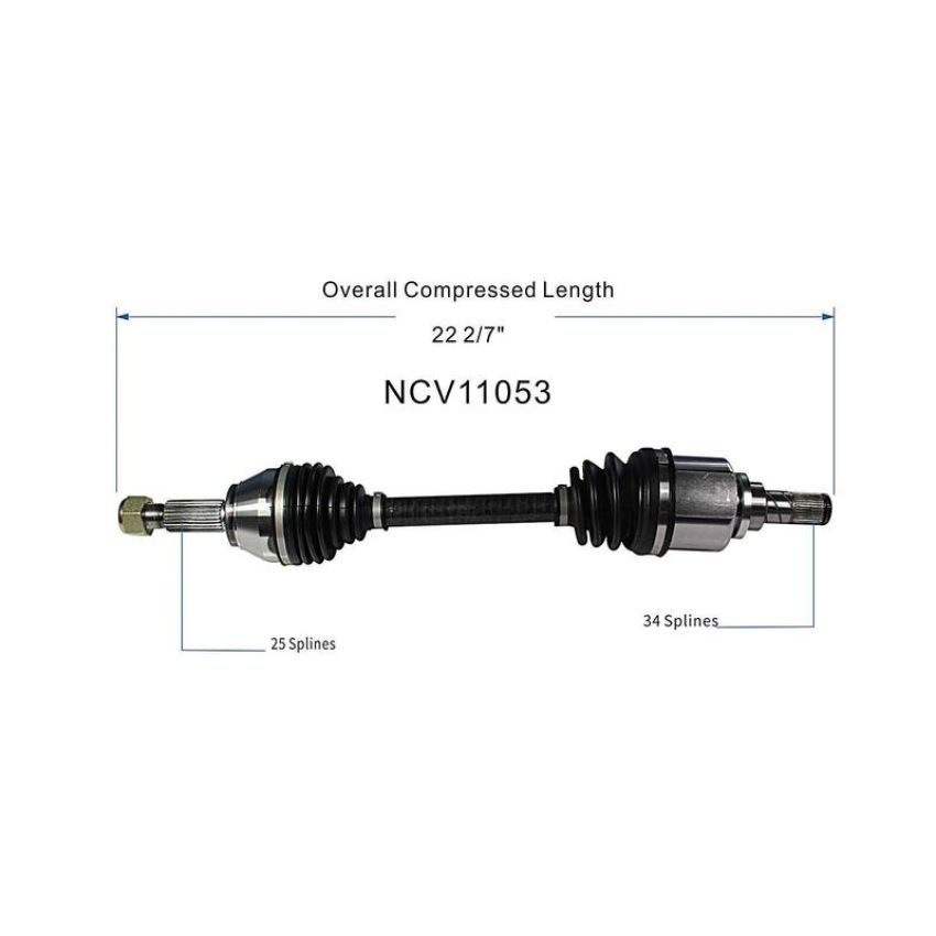 GSP NCV11053 11-18 Ford Fiesta (1.6) CV Axle Assembly  - Front Left