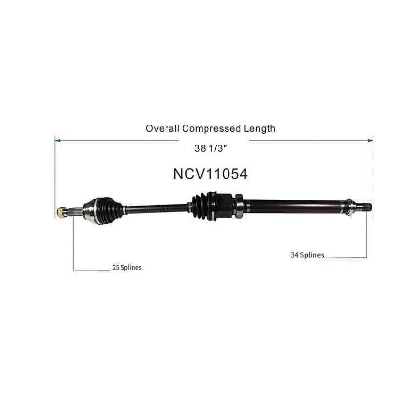 GSP NCV11054 11-18 Ford Fiesta (1.6) CV Axle Assembly  - Front Right