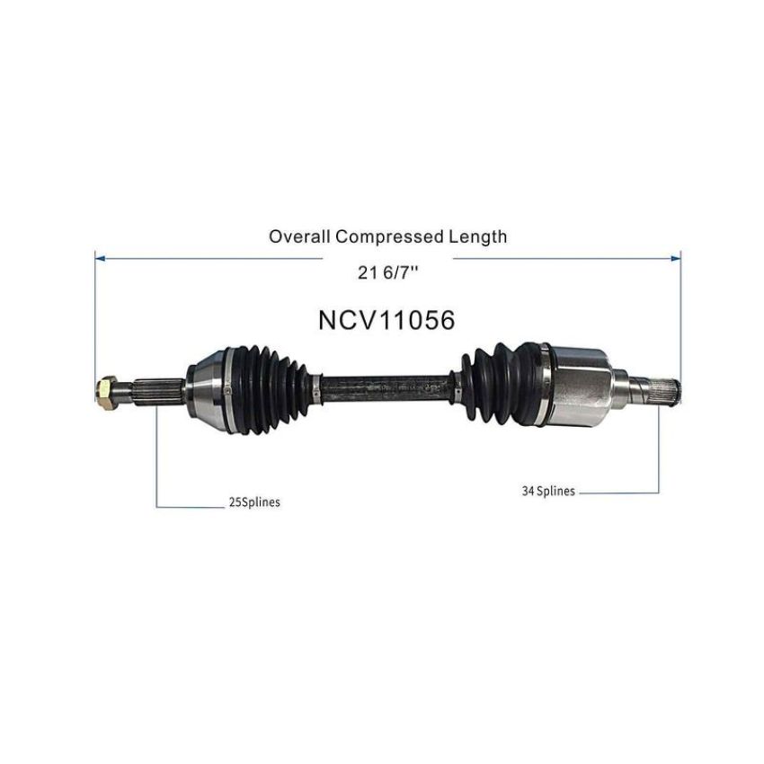 GSP NCV11056 14-15 Ford Fiesta SE (1.0) CV Axle Assembly  - Front Left